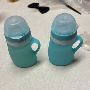 Elbebe Set of Two Blue Silicone bottle/cups